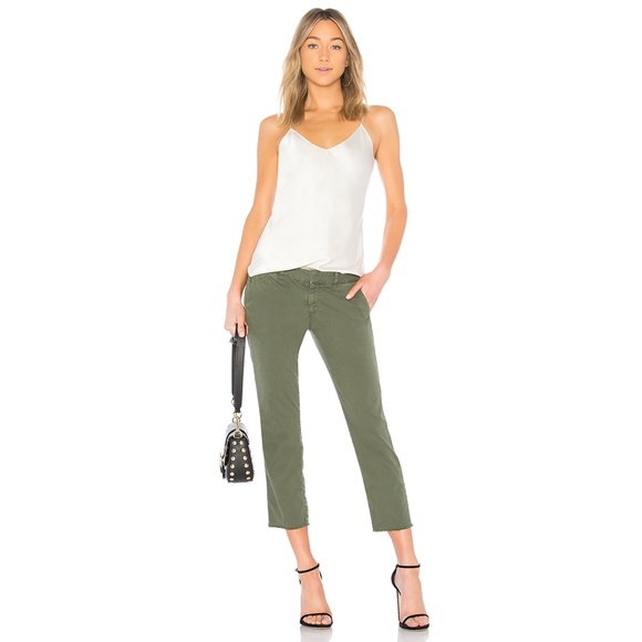 Nili Lotan East Hampton Pant Moss Green Twill - Picture 2 of 8